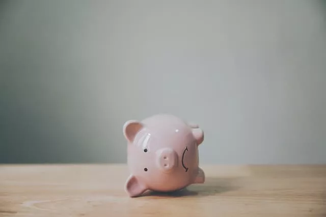 横になる豚の貯金箱